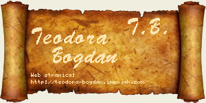 Teodora Bogdan vizit kartica